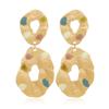 Aliexpress Wish Amazon Aretes y Accesorios para las Orejas Venta al por Mayor Europeo y Americano Simple Retro Moda Exagerado Aleación Aretes de Botón