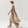 Cárdigan de Punto de Cachemira Casual y Elegante con Borde Enrollado para Mujer, Suéter Versátil de Punto Fino de Longitud Media con Aberturas, Abrigo de Punto Fino, Suave y Esponjoso