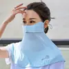 Máscara de Proteção Solar de Seda de Gelo para Mulheres, Proteção Completa para Rosto e Pescoço no Verão, Protetor Solar, Anti-UV, Máscara Facial Respirável, Máscara de Ciclismo