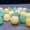 Jade de Seda Dorada Natural Multicolor con Agujero Pasante Campanilla de Viento Flor Calabaza Cuentas Pulsera DIY Joyería Colgante Accesorios Pequeños Piezas Sueltas Venta al por Mayor