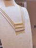 Colar Chopard Versão de Luxo V-Gold para Mulheres, Ice Cube V-Gold Luxo Leve Nicho Formato de Coração Quadrado Corrente para Clavícula Atacado com Fileira de Diamantes