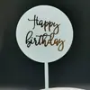 Cartão de feliz aniversário cartão de bolo de aniversário plug-in de acrílico para bolo bandeira vermelha da rede ornamentos de decoração de bolo