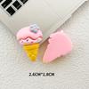 Accesorios de resina para jugar con helados y comida con cara brillante de dibujos animados, zapatos con agujeros, flores, cable de datos, funda de teléfono, horquilla decorativa