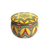Vela Redonda de Lata 4.4oz Estilo Étnico Cor em estoque Vela de Lata de Ferro Lata de Ferro para Aromaterapia Vela de Lata de Ferro DIY Doce de Pera