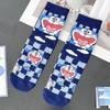 Calcetines Sosks Primavera y Verano Calcetines de Dibujos Animados para Mujer Exportación Transfronteriza de Caña Media Lindos Calcetines de Dibujos Animados de Anime Doraemon para Mujer