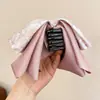 Nuevo Clip para Cola de Caballo con Lazo de Satén Estampado Estilo Nacional Chino con Pasador de Perlas, Accesorio para el Cabello de Alta Gama para la Parte Posterior de la Cabeza