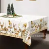 Mantel Navideño Transfronterizo Amazon TEMU con Muñeco de Nieve Estampado Creativo para Fiesta en Casa y Reunión Festiva Decoración