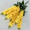 Flores artificiales del fabricante: Jacinto de 7 ramas para decoración del hogar, arreglos florales, flores artificiales, arreglos florales para pasillo de boda, flores de seda hechas a mano