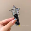 Lazo para Cola de Caballo Estrella Dulce de Cordón Telefónico para Mujer, Cuerda para el Cabello Exquisita de Gama Alta, Alta Elasticidad, Accesorio para el Cabello de Goma sin Marcas
