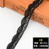 Encaje Tejido de Hilo de Algodón Negro Adorno para Manualidades Tela para Mantel Hecho a Mano Materiales para Ropa de Cama de Sofá Tela para Cortinas