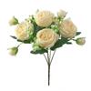Venta Flash Suministro Directo: 5 Flores de Peonía Artificiales Grandes en Colores Primaverales, Rosas Falsas para Decoración del Hogar y Decoración de Salón de Bodas