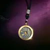 Directo de fábrica: Colgante de concha Gahu de animal del zodíaco estilo antiguo, collar cultural y creativo para hombres y mujeres, accesorio de concha protector