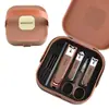 Conjunto Personalizado de 8 Peças de Cortador de Unhas Anti-Salpicos, Ferramentas de Manicure Domésticas Portáteis de Aço Inoxidável, Dropshipping Transfronteiriço
