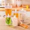 Bolsa Transparente con Boquilla, Auto-soportable, Portátil, Bolsa Desechable para Envasado de Bebidas de Té de Leche, Bolsa para Dispensar Líquidos de Sopa de Leche de Soya de Medicina Tradicional China