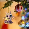 Acrílico Año Nuevo Transfronterizo Dragón Volador Colorido Fiesta Árbol de Navidad Decoración Adorno Dinosaurio Feliz Navidad Colgante