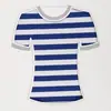 Tejido de punto de algodón personalizado con patrón de rayas, adecuado para camisetas y camisetas interiores de moda de primavera y verano; tejido elástico, transpirable y apto para la piel