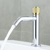 Lavabo de Acero Inoxidable Nuevo Grifo Giratorio de Agua Fría Individual Baño Gabinete de Baño Grifo para Lavabo