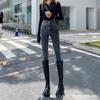 Otoño e Invierno Forrado de Felpa Nuevo Jeans Skinny de Cintura Super Alta Pequeño Delgado Alto Estiramiento Pantalones Lápiz Niños