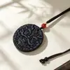 Colgante de collar de etiqueta de incienso de la fortuna de cien caracteres con patrón de nubes, Adorno colgante para coche de etiqueta de incienso de estilo antiguo, Venta al por mayor de fábrica