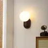 Lámpara de pared vintage para dormitorio, veta de madera de nogal retro estilo japonés, adecuada para el dormitorio principal, mesita de noche, pasillo, entrada o corredor.
