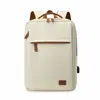 Mochila para Mulheres, Mochila de Viagem em Tecido Oxford de Cor Sólida, Grande Capacidade, Simples e Versátil, Mochila para o Dia a Dia para Homens, com Logo Impresso