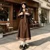 Nova Coleção Outono/Inverno 2026 Roupas Femininas Plus Size: Conjunto de Duas Peças: Blazer Estilo Francês Vintage e Vestido Xadrez Sal Marinho para Mulheres Plus Size