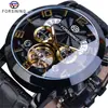 Reloj Mecánico Automático Parcial Tourbillon de Moda Casual con Esfera Grande para Hombre Forsining Fuxini