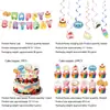 Item Quente da Amazon Decorações de Festa Temáticas Squishy Utensílios de Mesa Bandeiras de Puxar Arranjo de Atmosfera de Festa Adereços de Check-in para Cabine de Fotos