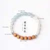Pulsera de Diseño de Nicho Estilo Chino con Calcedonia Azul, Cuentas de Concha, Sándalo Envejecido y Sándalo Dorado de Seda, Joyería para Mujer