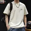 Camiseta Estampada de Marca Tendência Manga Curta para Homens, Tamanho Grande Solta Roupa Novo Estilo Verão 2026, Camiseta Masculina Versátil de Alta Qualidade