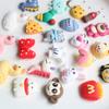 Boneca bonito diy resina jóias acessórios dinossauro cacto pequeno coelho rabanete crianças elástico material grampo de cabelo