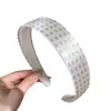 Diadema Ancha de Satén con Lunares Retro para Mujer Versátil Cabello Alto Cara Delgada Viaje Peinado Presionando Diadema Accesorios para el Cabello Tocado