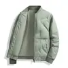 Jaqueta Leve de Penas Outono e Inverno 2025 Jaqueta Masculina Gola Baseball Cardigan Penugem de Pato Quente Espessada Jaqueta Casual Jaqueta