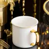 Venda por Atacado de Fábrica Canecas de Cerâmica com Borda Dourada para Uso Doméstico, Xícaras de Café e Chá, Canecas de Presente de Porcelana, Designs Personalizados