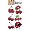 Pegatinas de Tatuaje de Cereza de Dibujos Animados Impermeables Femeninas de Larga Duración Estilo Ins Artificial Pegatinas de Tatuaje de Gama Alta Personalización