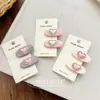 Pinza para el pelo ovalada con forma de corazón de pedrería de moda coreana, Pinza dulce y linda para flequillo, Accesorio versátil para el cabello para mujeres