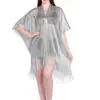 Ropa de protección solar nueva para mujer Amazon 2022 Europea y Americana en stock seda dorada y plateada con mangas chal dividido blusa de vacaciones para la playa