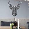JM397 Novo Adesivo de Parede Espelhado em Acrílico com Cabeça de Veado para Sala de Estar, Quarto - Adesivo de Espelho Decorativo de Fundo
