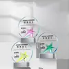 Trofeo de cristal colorido, artículo conmemorativo, grabado impresionante, medalla de premio para empleados destacados, trofeo creativo y de alta gama, impresión a color