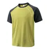 Camiseta Personalizada con Cremallera para Hombre, Camiseta Base de Retazos Cuello Redondo, Nueva Camiseta de Manga Corta de Verano para Hombre para Deportes al Aire Libre