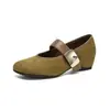 Zapatos para Mujer Weiwei Lady 517-1 Estampado de Leopardo que Aumentan la Altura 2026 Nuevos Zapatos de Mujer Estilo Francés Retro Ballet Mary Jane