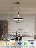 Lámpara de Araña para Restaurante con Brazo Oscilante en Color Nogal Vintage, Minimalista Móvil Estilo Platillo Volador para Bar, Comedor, Protección Ocular, Sensación de Alta Gama