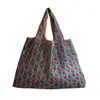 En Stock Bolso de Almacenamiento de Tela Oxford Encriptada Ecológico Portátil Plegable Bolsa de Compras para Supermercado Bolso Tote para Mujer Bolso de Mano para Regalo
