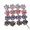 Suministro Exclusivo Transfronterizo para Xiaohongshu: Cuentas de Cristal de Flor Brillante de Cinco Pétalos Accesorios Decorativos Hechos a Mano para Pendientes DIY