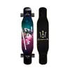 Skate Longboard de 44 Pulgadas para Principiantes, Hombres y Mujeres, Adultos, Tabla de Baile Doblemente Curva Profesional, Monopatín de Cuatro Ruedas de Madera de Arce para Jóvenes