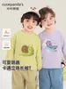Kaka Panda Roupas Infantis Crianças Desenho Animado Camiseta de Manga Longa Meninos Roupas de Outono Meninas Roupa de Baixo de Outono Roupas de Bebê Tendência