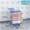 Carro de Tratamiento Multifuncional Integrado de Puerta Simple/Doble con Cinco Cajones para Emergencias ABS, Anestesia e Infusión, ABS de Grado Médico Hecho a Medida