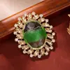 Broche Acessórios de Alfinete Cor Dupla Gradiente Pedra Gema Cristal Palácio Retro Luxo Acessível Novo Corsage Transfronteiriço Europeu e Americano