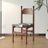 Silla de Comedor Francesa Retro Estilo Medieval de Madera Maciza, Silla con Respaldo para Uso Doméstico, Banco, Silla Americana Mediterránea para Ocio en Casa