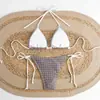 Bikini de Baño de Encaje con Cordones Transfronterizo Nuevo Europeo y Americano Bikini de Gama Alta Conjunto de Dos Piezas Bikini de Vacaciones Transfronterizo Amazon
